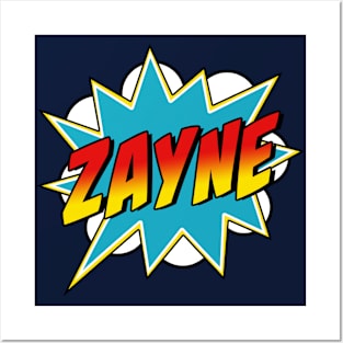 Boys Zayne Name Superhero Comic Book Posters and Art